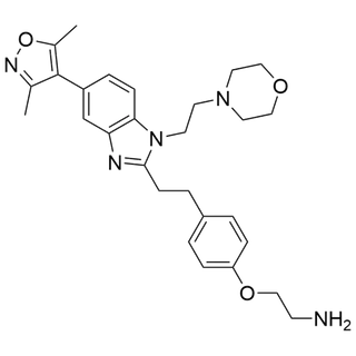 2-(4-(2-(5-(3,5-dimethylisoxazol-4-yl)-1-(2-morpholinoethyl)-1H-benzo[d]imidazol-2-yl)ethyl)phenoxy)ethan-1-amine