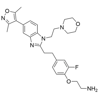 2-(4-(2-(5-(3,5-dimethylisoxazol-4-yl)-1-(2-morpholinoethyl)-1H-benzo[d]imidazol-2-yl)ethyl)-2-fluorophenoxy)ethan-1-amine