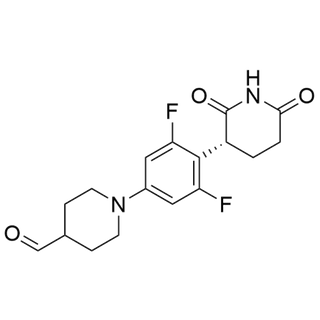 (R)-1-(4-(2,6-dioxopiperidin-3-yl)-3,5-difluorophenyl)piperidine-4-carbaldehyde