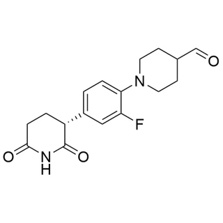(R)-1-(4-(2,6-dioxopiperidin-3-yl)-2-fluorophenyl)piperidine-4-carbaldehyde