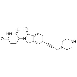 3-(1-oxo-5-(3-(piperazin-1-yl)prop-1-yn-1-yl)isoindolin-2-yl)piperidine-2,6-dione