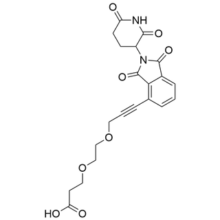 3-(2-((3-(2-(2,6-dioxopiperidin-3-yl)-1,3-dioxoisoindolin-4-yl)prop-2-yn-1-yl)oxy)ethoxy)propanoic acid