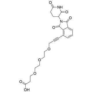 3-(2-(2-((3-(2-(2,6-dioxopiperidin-3-yl)-1,3-dioxoisoindolin-4-yl)prop-2-yn-1-yl)oxy)ethoxy)ethoxy)propanoic acid