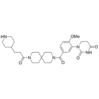 1-(2-methoxy-5-(9-(3-(piperidin-4-yl)propanoyl)-3,9-diazaspiro[5.5]undecane-3-carbonyl)phenyl)dihydropyrimidine-2,4(1H,3H)-dione