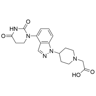 2-(4-(4-(2,4-dioxotetrahydropyrimidin-1(2H)-yl)-1H-indazol-1-yl)piperidin-1-yl)acetic acid
