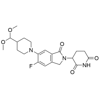 3-(6-(4-(dimethoxymethyl)piperidin-1-yl)-5-fluoro-1-oxoisoindolin-2-yl)piperidine-2,6-dione