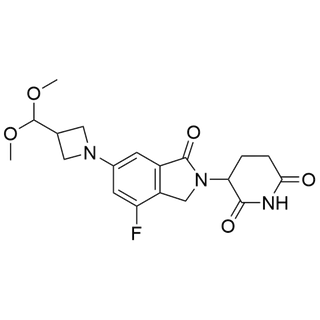 3-(6-(3-(dimethoxymethyl)azetidin-1-yl)-4-fluoro-1-oxoisoindolin-2-yl)piperidine-2,6-dione