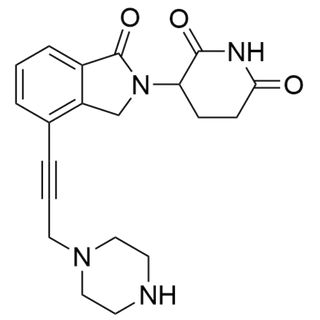 3-(1-oxo-4-(3-(piperazin-1-yl)prop-1-yn-1-yl)isoindolin-2-yl)piperidine-2,6-dione