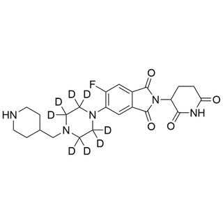 2-(2,6-dioxopiperidin-3-yl)-5-fluoro-6-(4-(piperidin-4-ylmethyl)piperazin-1-yl-2,2,3,3,5,5,6,6-d8)isoindoline-1,3-dione