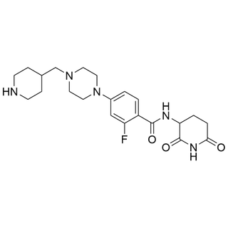 N-(2,6-dioxopiperidin-3-yl)-2-fluoro-4-(4-(piperidin-4-ylmethyl)piperazin-1-yl)benzamide