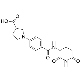 1-(4-((2,6-dioxopiperidin-3-yl)carbamoyl)phenyl)pyrrolidine-3-carboxylic acid