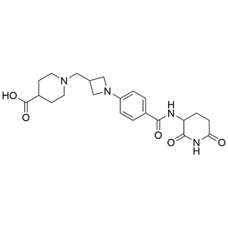 1-((1-(4-((2,6-dioxopiperidin-3-yl)carbamoyl)phenyl)azetidin-3-yl)methyl)piperidine-4-carboxylic acid