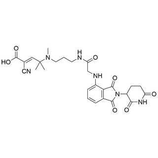 (E)-2-cyano-4-((3-(2-((2-(2,6-dioxopiperidin-3-yl)-1,3-dioxoisoindolin-4-yl)amino)acetamido)propyl)(methyl)amino)-4-methylpent-2-enoic acid