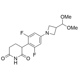 3-(4-(3-(dimethoxymethyl)azetidin-1-yl)-2,6-difluorophenyl)piperidine-2,6-dione