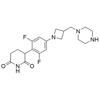 3-(2,6-difluoro-4-(3-(piperazin-1-ylmethyl)azetidin-1-yl)phenyl)piperidine-2,6-dione