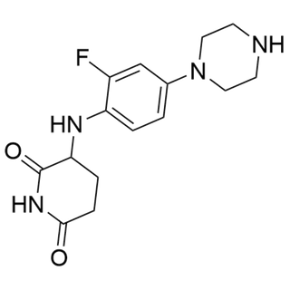 3-((2-fluoro-4-(piperazin-1-yl)phenyl)amino)piperidine-2,6-dione