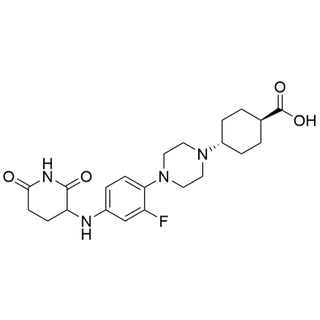 (1r,4r)-4-(4-(4-((2,6-dioxopiperidin-3-yl)amino)-2-fluorophenyl)piperazin-1-yl)cyclohexane-1-carboxylic acid