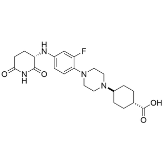 (1S,4r)-4-(4-(4-(((S)-2,6-dioxopiperidin-3-yl)amino)-2-fluorophenyl)piperazin-1-yl)cyclohexane-1-carboxylic acid