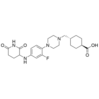 (1r,4r)-4-((4-(4-((2,6-dioxopiperidin-3-yl)amino)-2-fluorophenyl)piperazin-1-yl)methyl)cyclohexane-1-carboxylic acid
