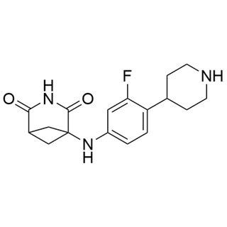 1-((3-fluoro-4-(piperidin-4-yl)phenyl)amino)-3-azabicyclo[3.1.1]heptane-2,4-dione