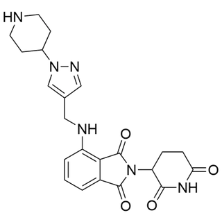 2-(2,6-dioxopiperidin-3-yl)-4-(((1-(piperidin-4-yl)-1H-pyrazol-4-yl)methyl)amino)isoindoline-1,3-dione