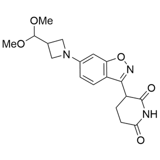 3-(6-(3-(dimethoxymethyl)azetidin-1-yl)benzo[d]isoxazol-3-yl)piperidine-2,6-dione