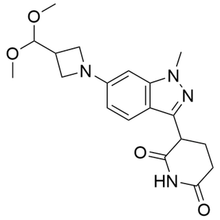 3-(6-(3-(dimethoxymethyl)azetidin-1-yl)-1-methyl-1H-indazol-3-yl)piperidine-2,6-dione