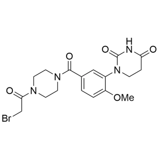 1-(5-(4-(2-bromoacetyl)piperazine-1-carbonyl)-2-methoxyphenyl)dihydropyrimidine-2,4(1H,3H)-dione