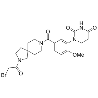 1-(5-(2-(2-bromoacetyl)-2,8-diazaspiro[4.5]decane-8-carbonyl)-2-methoxyphenyl)dihydropyrimidine-2,4(1H,3H)-dione
