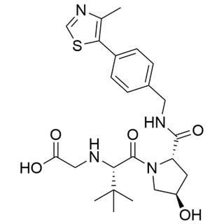 ((S)-1-((2S,4R)-4-hydroxy-2-((4-(4-methylthiazol-5-yl)benzyl)carbamoyl)pyrrolidin-1-yl)-3,3-dimethyl-1-oxobutan-2-yl)glycine