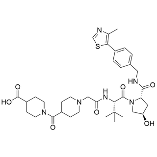 1-(1-(2-(((S)-1-((2S,4R)-4-hydroxy-2-((4-(4-methylthiazol-5-yl)benzyl)carbamoyl)pyrrolidin-1-yl)-3,3-dimethyl-1-oxobutan-2-yl)amino)-2-oxoethyl)piperidine-4-carbonyl)piperidine-4-carboxylic acid