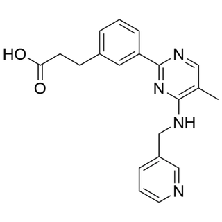 3-(3-(5-methyl-4-((pyridin-3-ylmethyl)amino)pyrimidin-2-yl)phenyl)propanoic acid