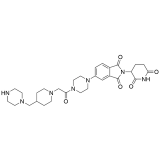2-(2,6-dioxopiperidin-3-yl)-5-(4-(2-(4-(piperazin-1-ylmethyl)piperidin-1-yl)acetyl)piperazin-1-yl)isoindoline-1,3-dione