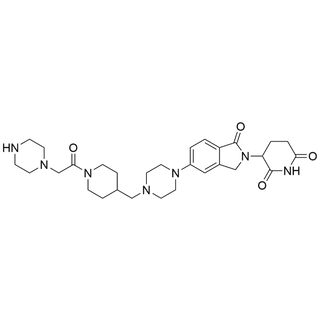 3-(1-oxo-5-(4-((1-(2-(piperazin-1-yl)acetyl)piperidin-4-yl)methyl)piperazin-1-yl)isoindolin-2-yl)piperidine-2,6-dione