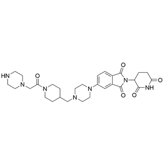 2-(2,6-dioxopiperidin-3-yl)-5-(4-((1-(2-(piperazin-1-yl)acetyl)piperidin-4-yl)methyl)piperazin-1-yl)isoindoline-1,3-dione
