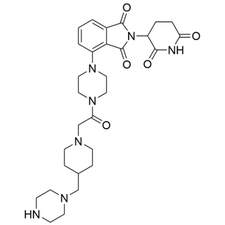 2-(2,6-dioxopiperidin-3-yl)-4-(4-(2-(4-(piperazin-1-ylmethyl)piperidin-1-yl)acetyl)piperazin-1-yl)isoindoline-1,3-dione