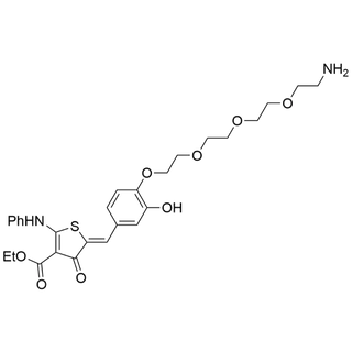 ethyl (Z)-5-(4-(2-(2-(2-(2-aminoethoxy)ethoxy)ethoxy)ethoxy)-3-hydroxybenzylidene)-4-oxo-2-(phenylamino)-4,5-dihydrothiophene-3-carboxylate