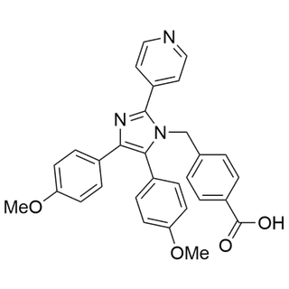 4-((4,5-bis(4-methoxyphenyl)-2-(pyridin-4-yl)-1H-imidazol-1-yl)methyl)benzoic acid