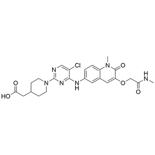 2-(1-(5-chloro-4-((1-methyl-3-(2-(methylamino)-2-oxoethoxy)-2-oxo-1,2-dihydroquinolin-6-yl)amino)pyrimidin-2-yl)piperidin-4-yl)acetic acid