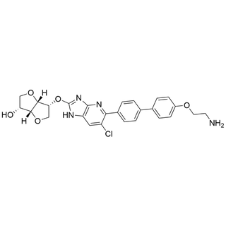 (3R,3aR,6R,6aR)-6-((5-(4'-(2-aminoethoxy)-[1,1'-biphenyl]-4-yl)-6-chloro-1H-imidazo[4,5-b]pyridin-2-yl)oxy)hexahydrofuro[3,2-b]furan-3-ol