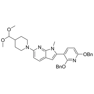2-(2,6-bis(benzyloxy)pyridin-3-yl)-6-(4-(dimethoxymethyl)piperidin-1-yl)-1-methyl-1H-pyrrolo[2,3-b]pyridine