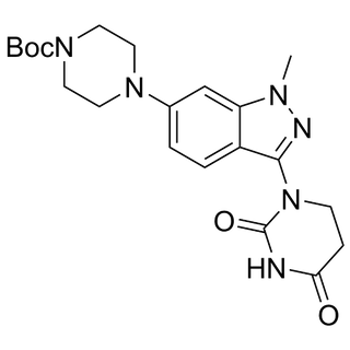 tert-butyl 4-(3-(2,4-dioxotetrahydropyrimidin-1(2H)-yl)-1-methyl-1H-indazol-6-yl)piperazine-1-carboxylate