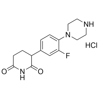 3-(3-fluoro-4-(piperazin-1-yl)phenyl)piperidine-2,6-dione hydrochloride