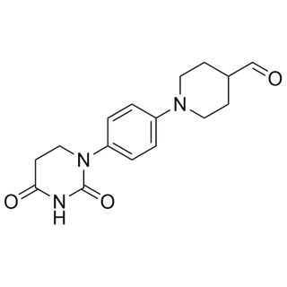 1-(4-(2,4-dioxotetrahydropyrimidin-1(2H)-yl)phenyl)piperidine-4-carbaldehyde
