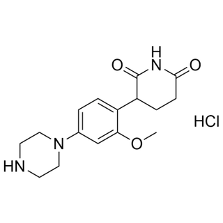 3-(2-methoxy-4-(piperazin-1-yl)phenyl)piperidine-2,6-dione hydrochloride