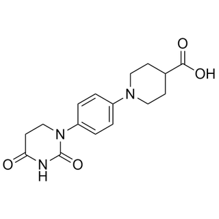 1-(4-(2,4-dioxotetrahydropyrimidin-1(2H)-yl)phenyl)piperidine-4-carboxylic acid