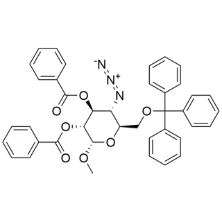 Methyl 4-Azido-2,3-di-O-benzoyl-4-deoxy-6-O-trityl-?-D-glucopyranoside