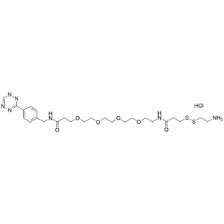 Tetrazine-NHCO-PEG4-SS-amine hydrochloride