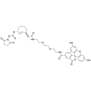 (1R,4R,E)-cyclooct-2-ene-1-PEG2-(5-FAM)-4-NHS carbonate