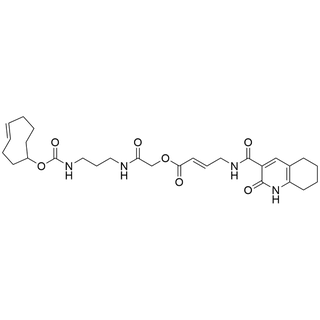 2-((3-(((((E)-cyclooct-4-en-1-yl)oxy)carbonyl)amino)propyl)amino)-2-oxoethyl (E)-4-(2-oxo-1,2,5,6,7,8-hexahydroquinoline-3-carboxamido)but-2-enoate